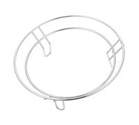 OUNONA Stainless Steel Pan Trivet Three Feet Support Oven Safe Cooking Rack for Dining Room and Café, Silver Wok Rack Avoids Water Accumulation and Provides Heat Protection