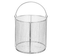 OUNONA Stainless Steel Parts Washing Basket Minimizing Solution Waste with Swinging Handle for Efficient Ultrasonic Cleaning, Dip-and-drain Design for Jewelry and Industrial Tasks