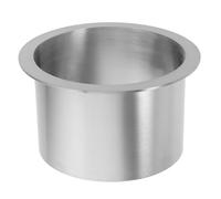 OUNONA Stainless Steel Round Countertop Trash can Lid Recessed Trash Bin Lid for Desktop and Worktop Space-Saving Hidden Design Easy Installation 1 X Ring 5.91 X 4.72 X 3.15 in