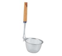 OUNONA Stainless Steel Slotted Spoon 10.83 Inch Pasta Strainer Basket with Handle Multi-Functional Noodle Colander for Boiling Frying Draining and Hot Pot Cooking