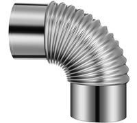 OUNONA Stainless Steel Stove Flue Elbow Pipe Rustproof High-Temperature Resistant Replacement Part for Indoor Kitchen Use Compatible with Wood Burning Stove Exhaust Systems