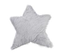 OUNONA Star Shaped Plush Cushion Mat for Sitting Room and Bedroom, Modern Grey Tea Table Mat, Soft Plush Material, Machine Washable and Easy to Clean Decorative Rug