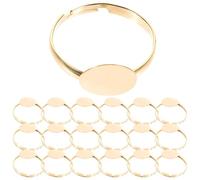 OUNONA Sterling Silver Ring with Smooth and Comfortable Design 100pcs Blank Ring Base Adjustable Made of Alloy for DIY Jewellery Making Kit and Jewellery Making Supplies for Creative