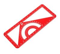 OUNONA Straightedge Protractor Set Multi-purpose Aluminum Alloy Ruler with Very Scale Number and Professional Grade Design for Students and School Stationery Use