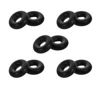 OUNONA Sturdy Rubber Cable Limit Rings 10Pcs Black Stopper for Gym Cable Accessories with Elastic Material for Fitness Equipment and Training Sessions