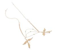 OUNONA Stylish Bird Brooch with Imitation Pearl Tassels Vintage Lapel Pin for Women Men Lightweight Jewelry for Daily Wear Special Events Unique Cultural Modern