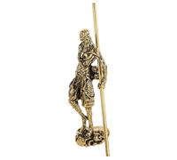 OUNONA Sun Wukong Monkey Figurine Copper Vintage Decorative Desk Accent | Golden Finish, Intricate Craftsmanship, Chinese Mythology Theme, Collectible Home Décor Accent for Display