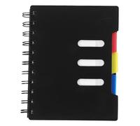 OUNONA Tabbed A6 Divided Notebook with Plastic Cover for Office School