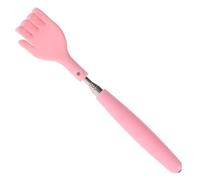 OUNONA Telescopic Pink Back Scratcher and Massage Tool Made of Stainless Steel and Pp, Portable Body Scratcher with Tickling and Massage Features, for Elderly Use at Home