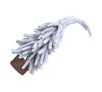 OUNONA Tilted Artificial Tabletop Christmas Tree with Realistic Snow Frost Pine Needles and Rustic Wooden Base Small Simulated Cedar for Festive Home Decor and Holiday Party Centerpiece