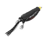 OUNONA Topwater Bass Fishing Hollow Body Frog Lure with Weedless Hooks