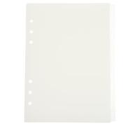 OUNONA Translucent Tab Dividers with Index Labels for Six Hole Binders, Write-On Tabs for Organising Documents and Notebooks