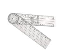 OUNONA Transparent PVC Angle Ruler Goniometer for Physical Therapy Joint Range Measurement Clear Plastic Protractor for Elbow Knee Finger Mobility Assessment Portable Medical Orthopedic