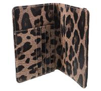 OUNONA Travel Wallet Passport Holder with Leopard Print PU, RFID Blocking, Ticket Organizer and Multi-Card Slots for Men and Women Travel Use