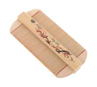 OUNONA Ultra-dense Bamboo Fine Tooth Comb Double-sided for Gentle Scalp Care Traditional Handcrafted Vintage Design Dandruff and Nit Removal Dog Shedding Grooming Tool