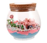 OUNONA Unfinished Unicorn Terrarium DIY Kit with LED Night Light Creative Home Decor for Room Atmosphere Enhancement and Unique Ideas