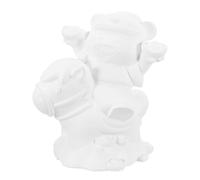 OUNONA Unpainted God of Wealth Plaster Statue for DIY Colouring