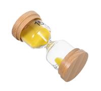 OUNONA Use with Minute Time and 15 Yellow Timer Sand Wooden Precise Management Easy to Baking Timer and Stylish Tabletop for Kitchen Sauna