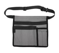 OUNONA Utility Waist Storage Bag for Tools, Adjustable Utility Holster Waist Belt Bag with 3 Pockets, Heavy Duty Hardware Tool Apron for Repair, Maintenance, Grey