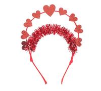 OUNONA Valentine'S Day Heart-Shaped Headband 9 Delicate Hearts, Women'S Party Hairband Accessory for Valentine'S Day Costume and Romantic Events