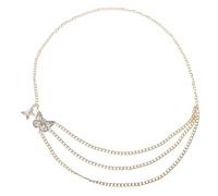OUNONA Vintage Butterfly Waist Chain for Women Metal Belly Chain with Charm Gold Body Jewelry for Parties Weddings Beachwear Stylish Waist Belt Accessory