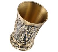 OUNONA Vintage Copper Wine Cup Reusable Metal Shot Glass for Whiskey Cocktails Home Bar Decor Lightweight Drinking Cup