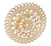 OUNONA Vintage Hollow Diamond Decorative Ring for Women Exaggerated National Style Jewelry Eye Catching Design for Weddings Anniversaries and Special Occasions