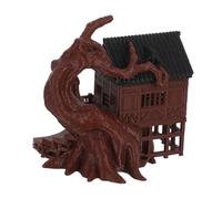 OUNONA Vintage Miniature Chinese Village Hut Figurine Handcrafted Fairy Garden House Ornament for Micro Landscape Bonsai Decor with Ancient Artistic Charm