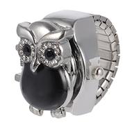 OUNONA Vintage Owl Pattern Finger Ring Watch Creative Design Festival Present for Women Unique Fashion Accessory for Daily Wear Elegant and Durable