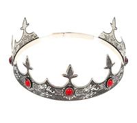 OUNONA Vintage Prince Crown for Men Decorative Metal Headpiece for Cosplay and Carnival Regal King Crown Classic Style for Theatrical Performances