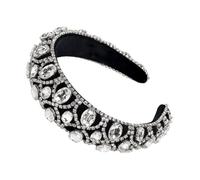 OUNONA Vintage Rhinestone Hairband Baroque Headwear for Sponge Headdress for Parties Dances and Special Occasions Dazzling and Decorative Accessory