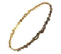 OUNONA Vintage Wave Pattern Crown Headband for Women Elegant Twisted Design Hairband with Sturdy Structure Comfortable Fit Accessory for Weddings Parties and Daily Wear
