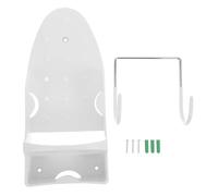 OUNONA Wall Mount Ironing Board Hanger Ironing Board Holder White Plastic Stainless Steel Multifunctional Design Space-saving Minimalist Style Laundry Room Closet Hanging