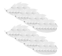 OUNONA Wall Mounted Jewelry Organizer White Wall Earring Holder 8pcs Easy Installation with Adhesive Plastic Hedghog Hooks with Elegant, Chic Design for Earrings and Keys for Home