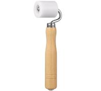 OUNONA Wallpaper Seam Roller Heavy Duty Pressure Tool for Home Decoration DIY Pom and Wood Construction Suitable for Thick Non-Woven Fabric and Foil Wallpapers