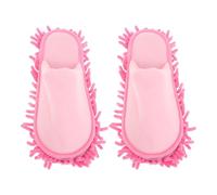 OUNONA Washable Function Chenille Slippers with Mop Floor Cleaning for Luxury Mop Soap Women Slippers for Living Room