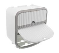OUNONA Waterproof Toilet Paper Holder: Outdoor Bathroom Cat Proof Tissue Paper Holder Dispenser Self-Adhesive Mounted for Small RV Roll White
