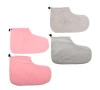 OUNONA Wax Therapy Foot Covers 2 Pairs 29Cm X 20Cm Cotton Plush Heat Retention Easy to Put on Foot Care for Wax Bath Treatment Women