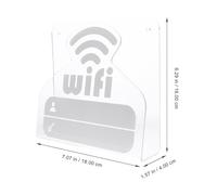 OUNONA Wifi Password Sign Reusable Wireless Network Display for Desk Or Wall Installation Acrylic Freestanding Wifi Sign Board Suitable for Restaurants and Cafes