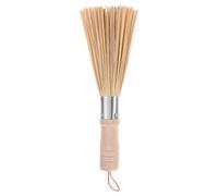 OUNONA Wok Brush, Cleaning Whisks Dish Scrub Brushes Pot Cleaning Pot Scraper Dish Pan with Wood Handle for Cast Pans