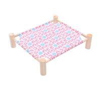 OUNONA Wood Pet House Detachable Four-legged Sleeping Bed