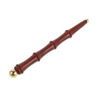 OUNONA Wooden Acupressure Foot and Shoulder Massage Stick with Rolling Copper Beads, Double-Ended Design for Muscle Relaxation and Smooth Operation, for Commutes and Spa Use