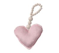 OUNONA Wooden Beaded Wall Decoration with Heart Pendant Beaded String Ornament for Home Decor 8.27X4.33X1.18 Inch Natural Wood Beads for Living Room and Photo Props
