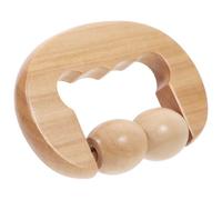 OUNONA Wooden D-shaped Massage Roller for Back Neck Shoulders Face and Body, Manual Multi-functional Foot and Leg Massager Tool for Daily Use
