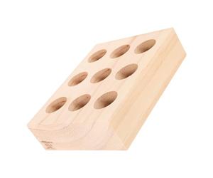 OUNONA Wooden Insect Pin Storage Base 9-hole Design DIY Insect Specimen Creation Science Education Organised Specimen Display Storage