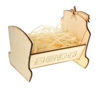 OUNONA Wooden Manger Bed for Baby Jesus Nativity Scene Mini Ornament Solid Wood Craftsmanship Religious Christmas Decoration Unique Nativity Scene Supplies