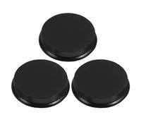 OUNONA Wooden Ornament Base Set 3 Pieces 3.94 Inch Diameter Circular Miniature Doll Display Stands for Diy Crafts and Collectibles