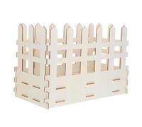 OUNONA Wooden Puzzle Vase Square DIY Floral Display Stand Natural Wood Tabletop Vase for Dried Flowers Stable Arrangement Easy Assembly Home Office Decor Gift