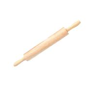 OUNONA Wooden Rolling Pin for Baking with Khaki Handle, Non-Stick Dough Pastry Roller for Making Pizza and Pasta, Professional Use Kitchen Tool for Bakery and Home