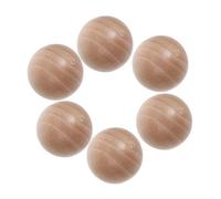 OUNONA Wooden Round Ball Bottle Stoppers 30mm Natural Wood Glass Container Cork Stopper for Wine Decanter and Storage Jars 6pcs Set